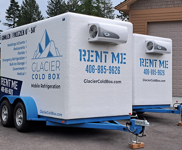 mobile cold freezer trailer rentals in Flathead Valley MT
